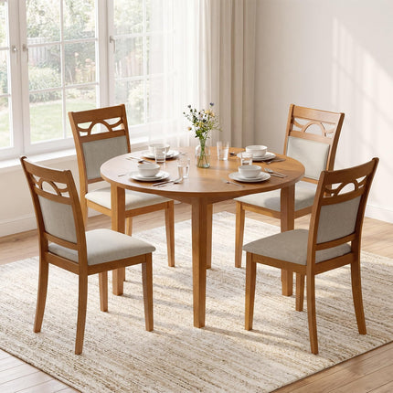 Dreamade Wooden Dining Chairs Set of 2/4 for Dining Room