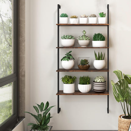 Dreamade 4 Tier Modern Wall Mounted Bookshelf Set