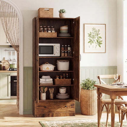 Dreamade 72" Tall Kitchen Pantry Cabinet for Dining Room Living Room Bathroom