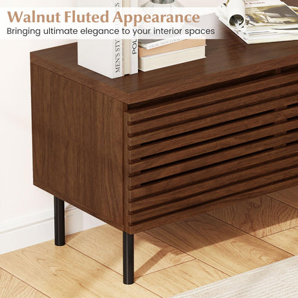 Dreamade Mid Century Modern TV Stand for 40 Inch TV with 2 Hidden Compartments