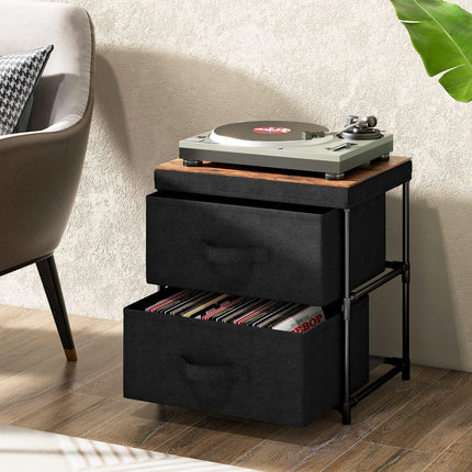 Dreamade Nightstand Set of 2 with 2 Fabric Drawers