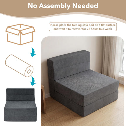 Dreamade 4-in-1 Folding Sofa Bed | Convertible Sleeper Chair for Adults