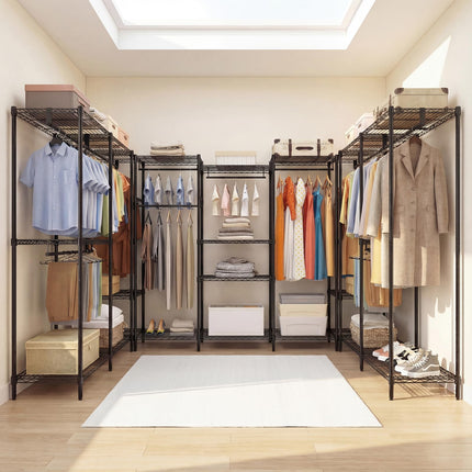 Dreamade Convertible Clothes Organizer with L-shape & Horizontal Installation