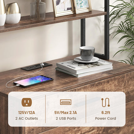 Dreamade Tall 2-Drawer File Cabinet - Filing Cabinet