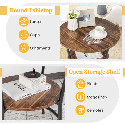 Dreamade Round End Table Set