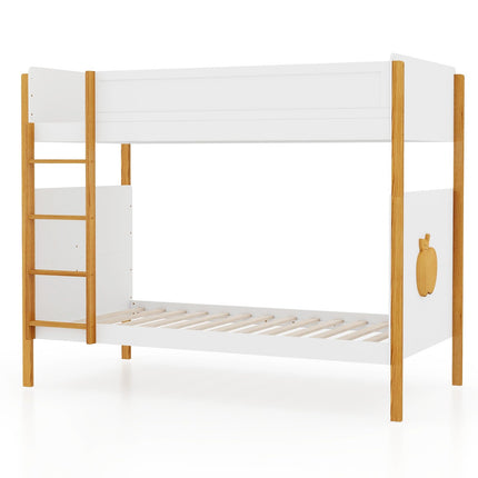 Dreamade Wood Twin Over Twin Bunk Bed