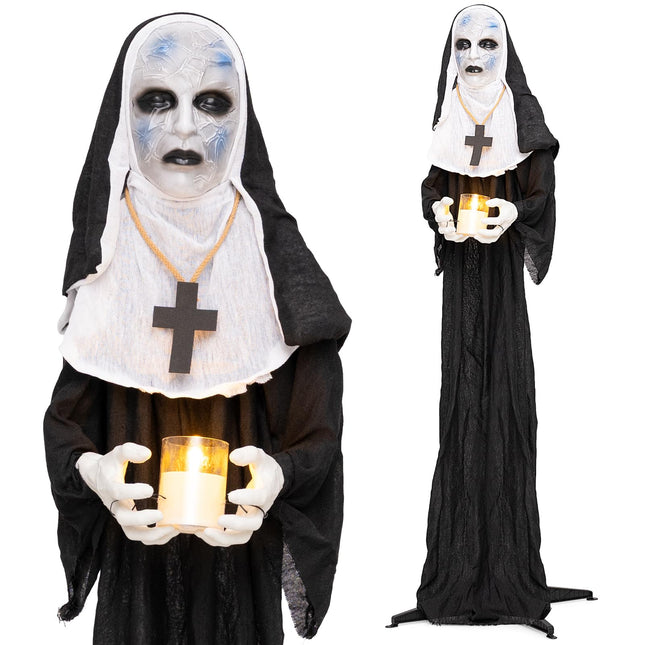 DREAMADE 5.3 FT Scary Nun Halloween Decoration