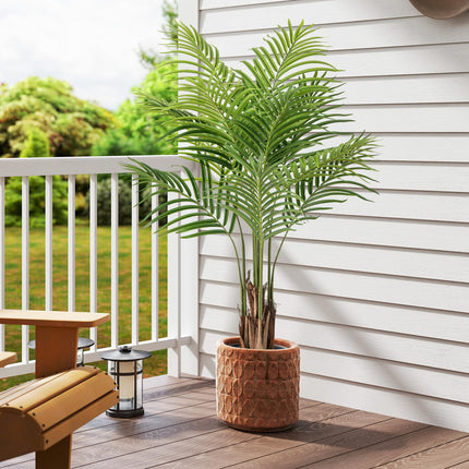 Dreamade 4.2FT Tall Artificial Palm Tree with 12 PEVA Leaves (2 Pack)