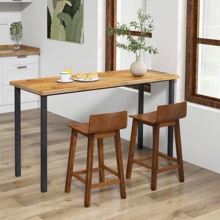 Dreamade 2 or 4 Bar Stools Set with Low Back & Footrest