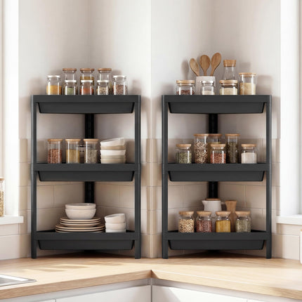 Dreamade 3-Tier Corner Shower Caddy 2-Pack with Detachable Design