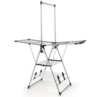 Dreamade Clothes Drying Rack, Aluminum Foldable Laundry Drying Rack with with 6-Level Adjustable Height