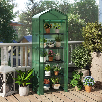 Dreamade Mini Greenhouse Portable Plant Grow House with 5 Tier Shelves
