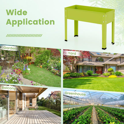 Dreamade Raised Garden Bed, Metal Planter Box with Legs, Drain Hole, Outdoor Indoor Elevated Garden Box