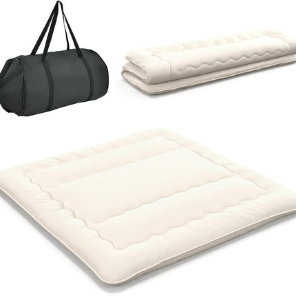 Dreamade Japanese Floor Mattress Futon Mattress, Roll Up Mattress Tatami Mat with Washable Cover and Carry Bag