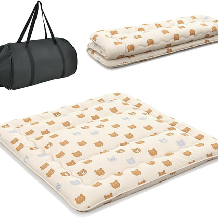 Dreamade Japanese Floor Mattress Futon Mattress, Roll Up Mattress Tatami Mat with Washable Cover and Carry Bag