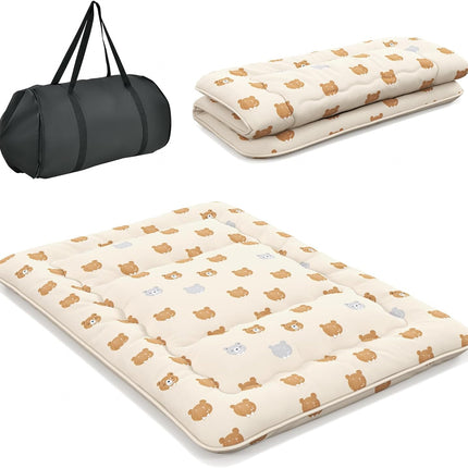 Dreamade Japanese Floor Mattress Futon Mattress, Roll Up Mattress Tatami Mat with Washable Cover and Carry Bag
