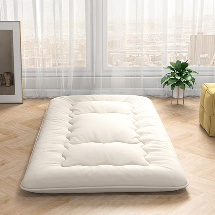 Dreamade Japanese Floor Mattress Futon Mattress, Roll Up Mattress Tatami Mat with Washable Cover and Carry Bag
